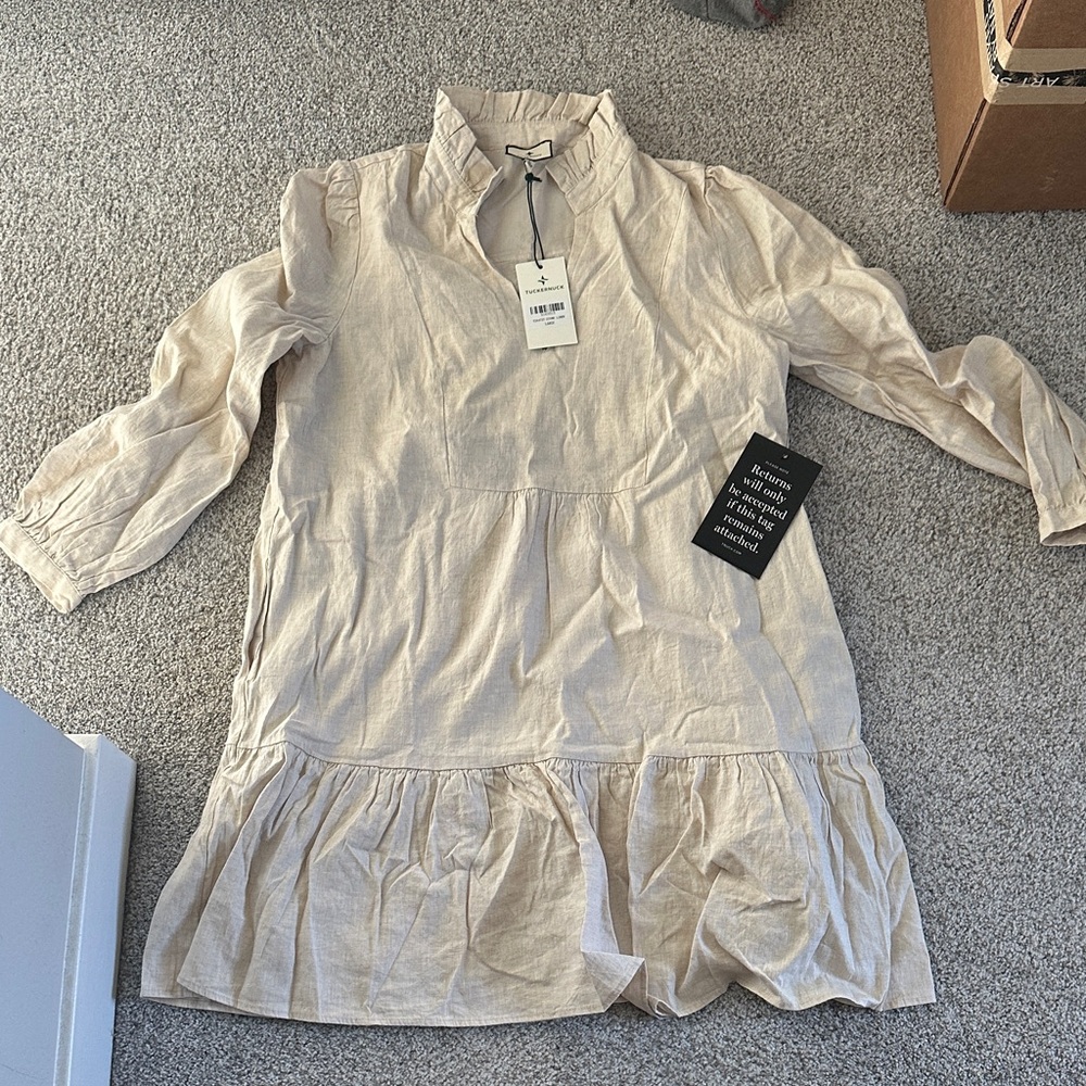 Tuckernuck Stone Linen Palmerston Dress